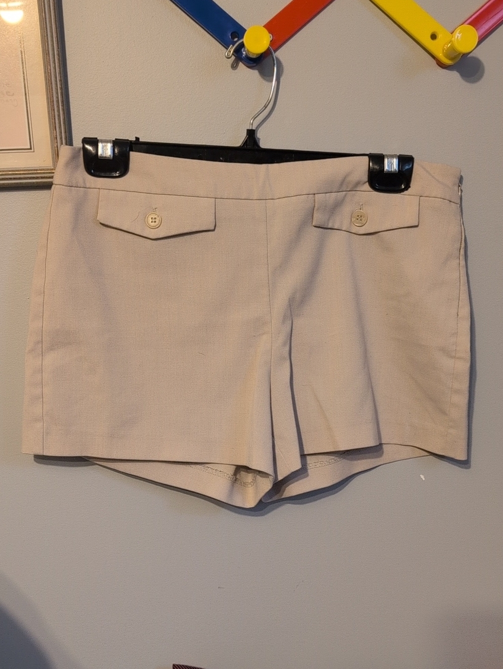 Forever 21 High-Waist Neutral Beige Tailored Shorts